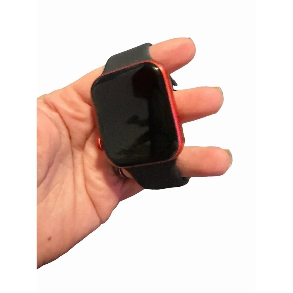 apple smart watch series 6 RED aluminum & ceramic case 44 mm